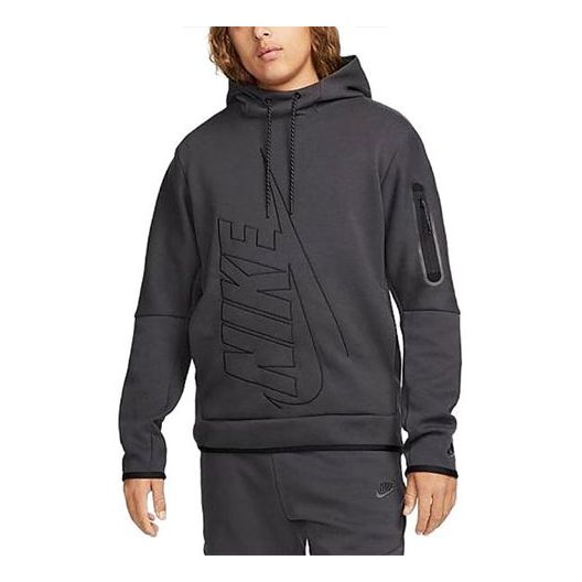Nike Tech Fleece Pullover Graphic Hoodie 'Black' DX0577-060