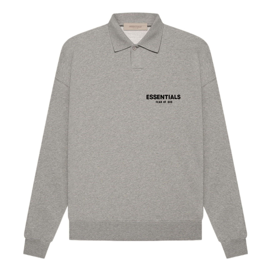 Fear of God Essentials SS22 Long Sleeve Polo Shirt 'Dark Oatmeal' FOG-SS22-522