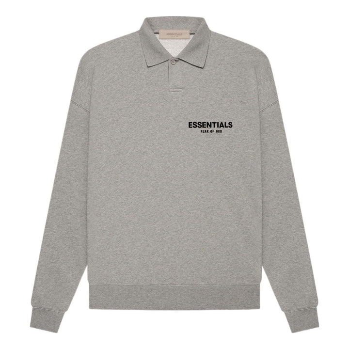 Fear of God Essentials SS22 Long Sleeve Polo Shirt 'Dark Oatmeal' FOG-SS22-522