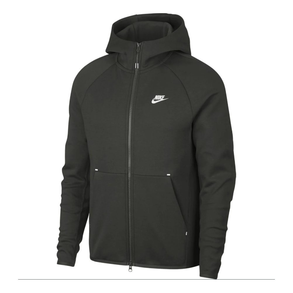 Nike Sportswear Tech Fleece Full-zip Hoodie 'Sequoia Black White' 928483-355