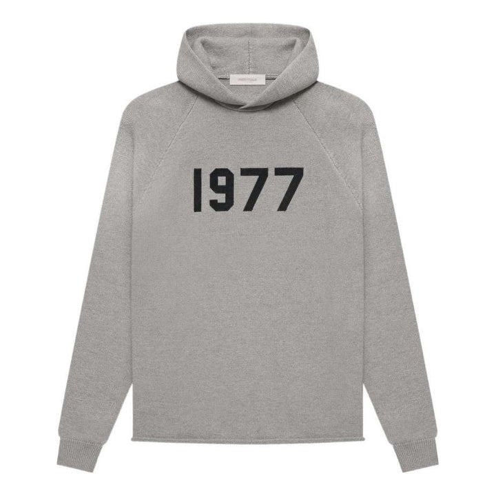 Fear of God Essentials SS22 Knit Hoodie Dark 1977 Oatmeal FOG-SS22-293