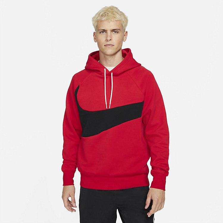 Nike Sportswear Swoosh Tech Fleece Pullover Hoodie 'University Red Black' DD8222-657